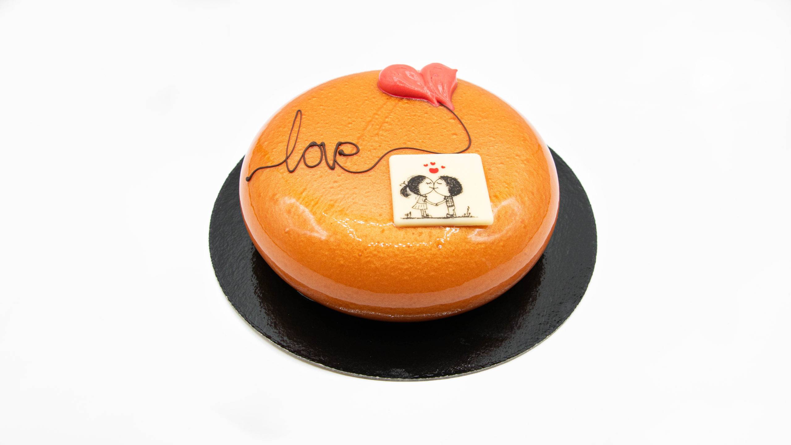 Tarta San Valentín Chocolate con Leche y Mango